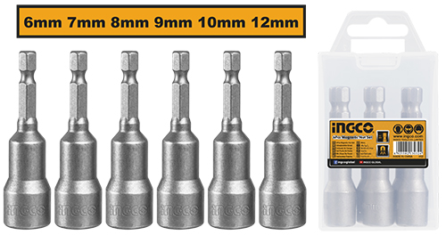 6 Pcs impact magnetic nut set