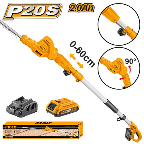 Cordless pole hedge trimmer