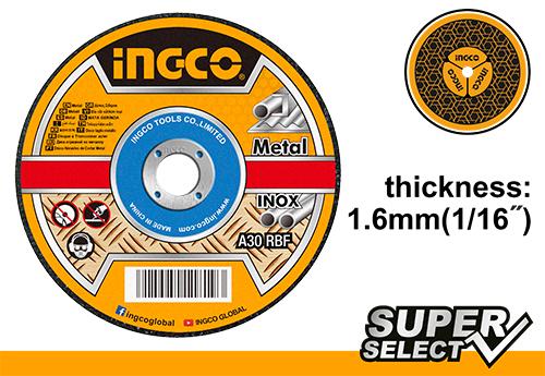 Abrasive metal cutting disc