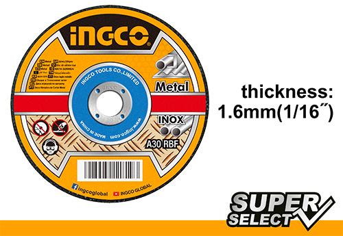 Abrasive metal cutting disc