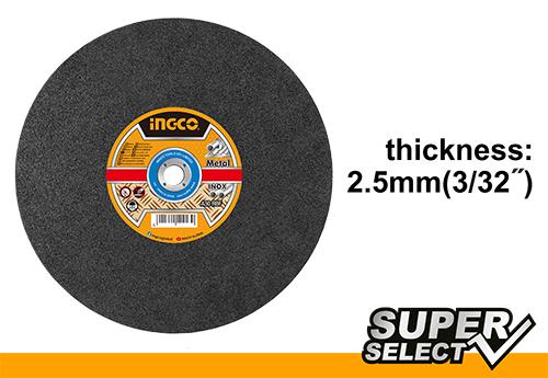 Abrasive metal cutting disc