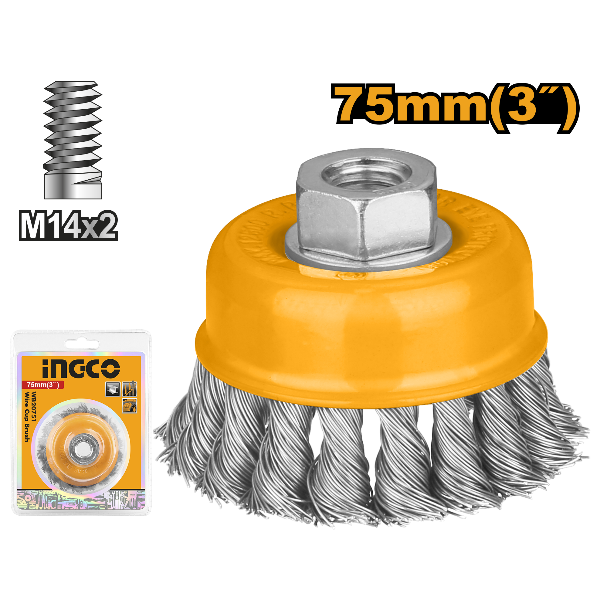 Wire cup brush