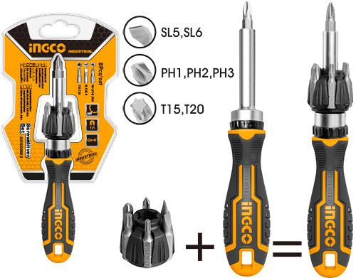 8 Pcs ratchet screwdriver set