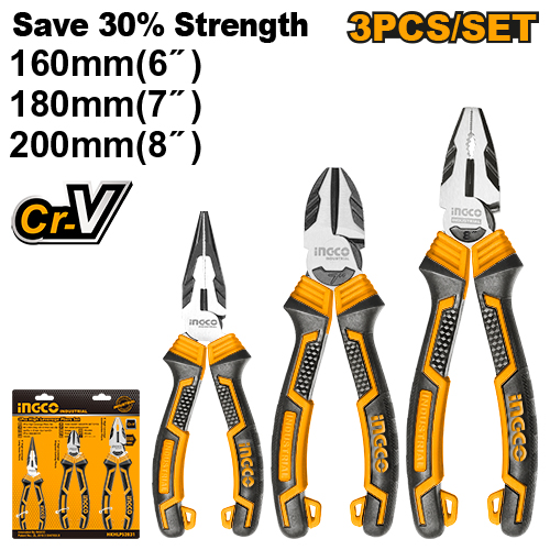 3 Pcs high leverage pliers set